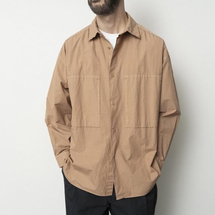 STILL BY HAND スティルバイハンド / SH01253 -BLUE GREY ガーメントダイ オーバーシャツ | STILL BY HAND | 04