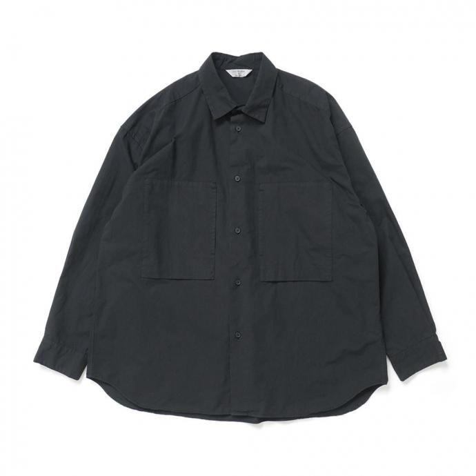 STILL BY HAND スティルバイハンド / SH01253 - INK BLACK ガーメントダイ オーバーシャツ | STILL BY HAND