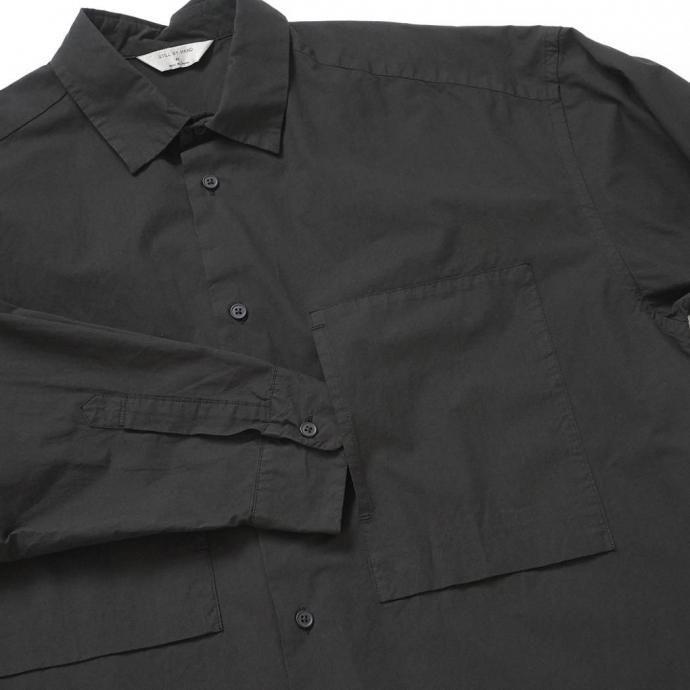 STILL BY HAND スティルバイハンド / SH01253 - INK BLACK ガーメントダイ オーバーシャツ | STILL BY HAND | 03