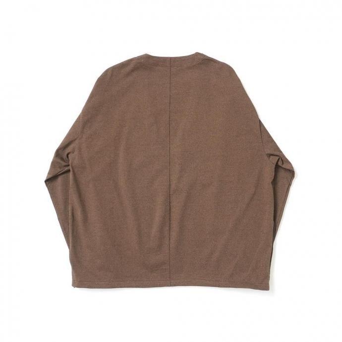 STILL BY HAND スティルバイハンド / CS07253 - DUSTY BROWN ミックスカラー ボタンレスカーディガン | STILL BY HAND | 01