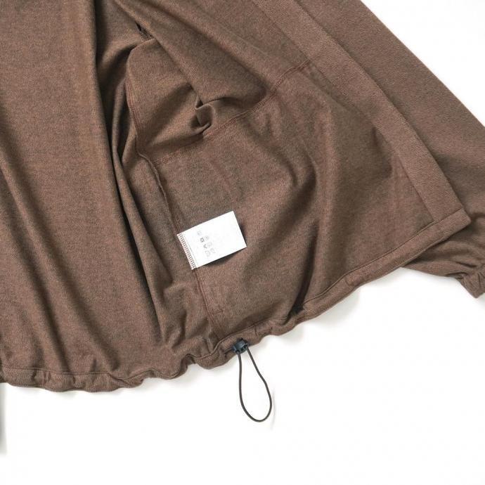 STILL BY HAND スティルバイハンド / CS07253 - DUSTY BROWN ミックスカラー ボタンレスカーディガン | STILL BY HAND | 04