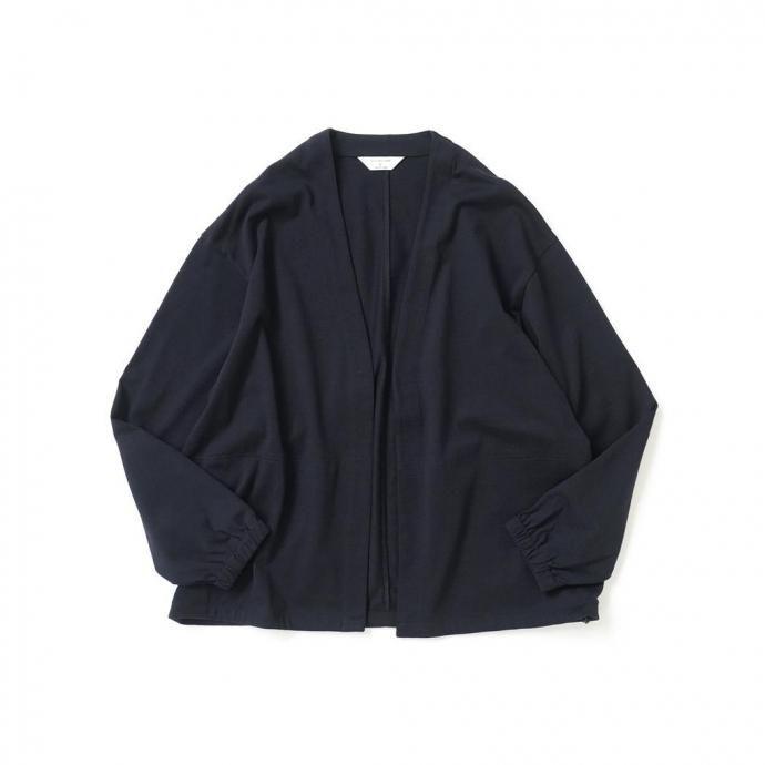 STILL BY HAND スティルバイハンド / CS07253 - BLACK NAVY ミックスカラー ボタンレスカーディガン | STILL BY HAND