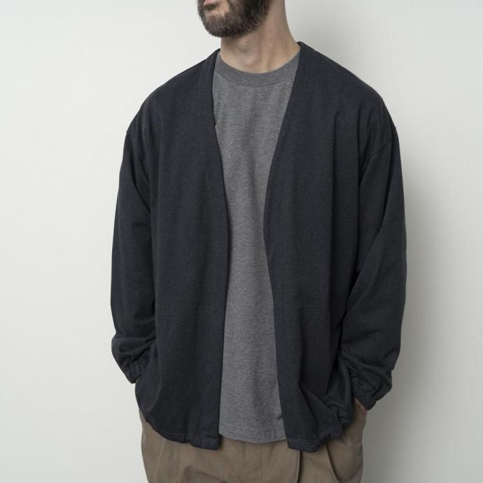 STILL BY HAND スティルバイハンド / CS07253 - BLACK NAVY ミックスカラー ボタンレスカーディガン | STILL BY HAND | 05