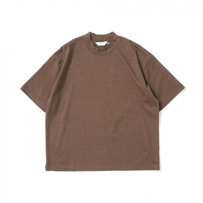 STILL BY HAND スティルバイハンド / CS06253 - DUSTY BROWN ミックスカラー ハイネックTシャツ | STILL BY HAND