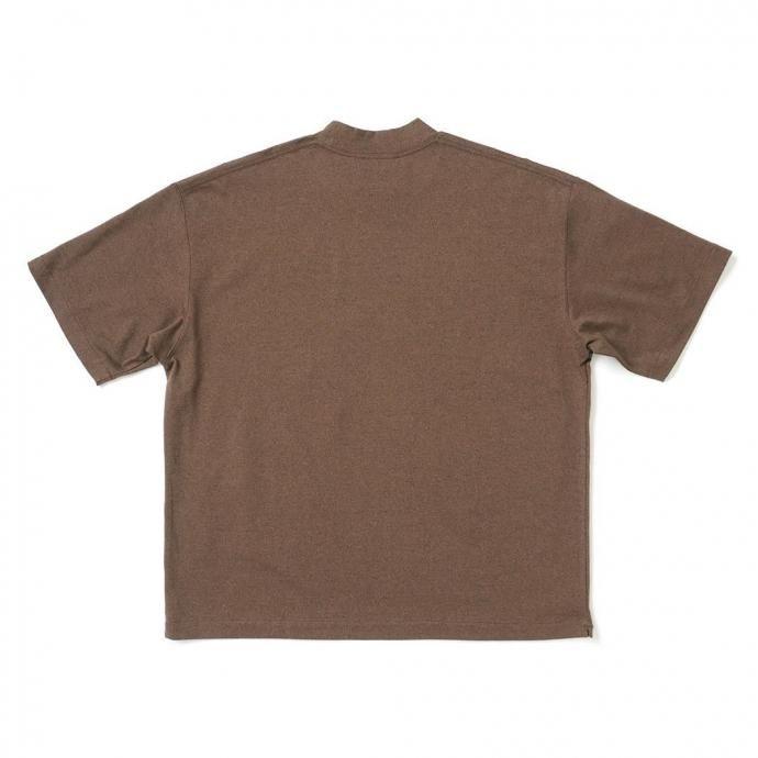STILL BY HAND スティルバイハンド / CS06253 - DUSTY BROWN ミックスカラー ハイネックTシャツ | STILL BY HAND | 01