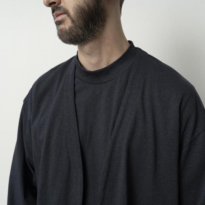 STILL BY HAND スティルバイハンド / CS06253 - DUSTY BROWN ミックスカラー ハイネックTシャツ | STILL BY HAND | 08