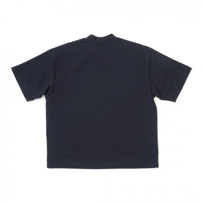 STILL BY HAND スティルバイハンド / CS06253 - BLACK NAVY ミックスカラー ハイネックTシャツ | STILL BY HAND | 01