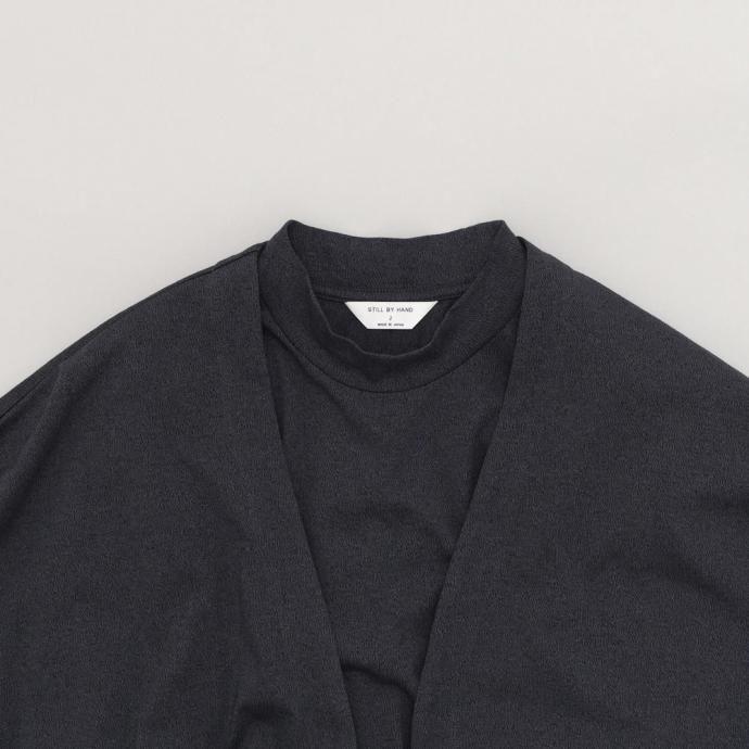 STILL BY HAND スティルバイハンド / CS06253 - BLACK NAVY ミックスカラー ハイネックTシャツ | STILL BY HAND | 07