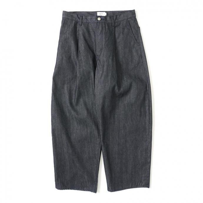 STILL BY HAND スティルバイハンド / DN01253 - NAVY ディープタック ワイドデニムパンツ | STILL BY HAND