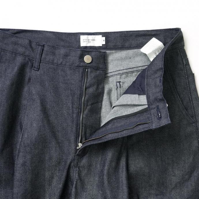 STILL BY HAND スティルバイハンド / DN01253 - NAVY ディープタック ワイドデニムパンツ | STILL BY HAND | 06
