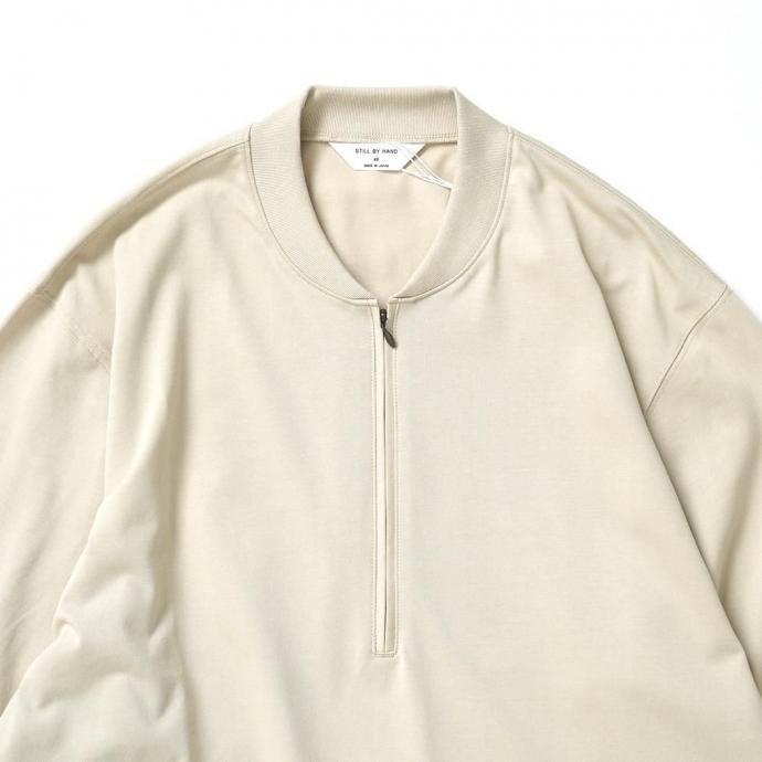 STILL BY HAND スティルバイハンド / CS01253 - LIGHT BEIGE ジップアップ コットンジャンパー | STILL BY HAND | 02