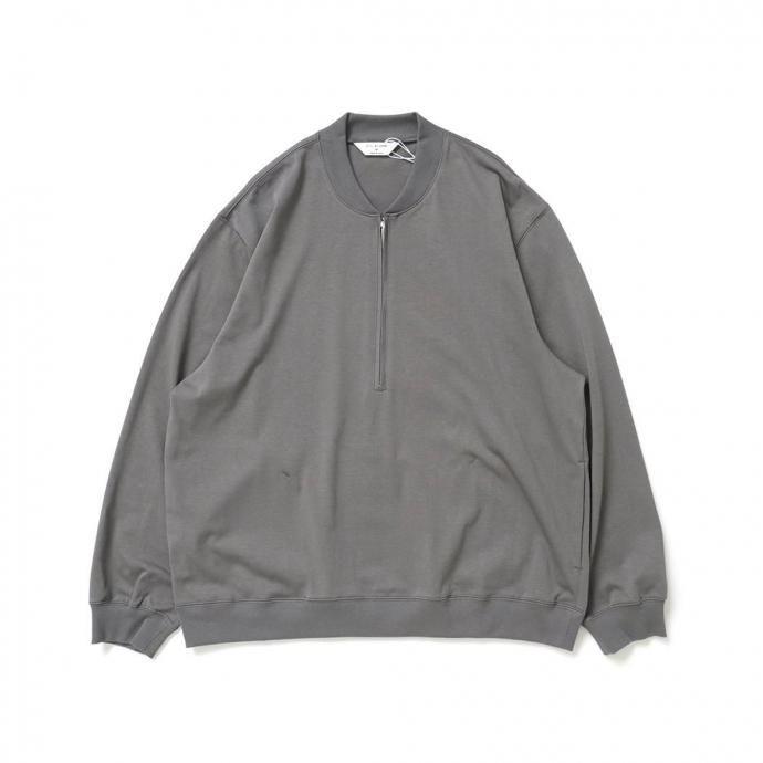 STILL BY HAND スティルバイハンド / CS01253 - SLATE GREY ジップアップ コットンジャンパー | STILL BY HAND