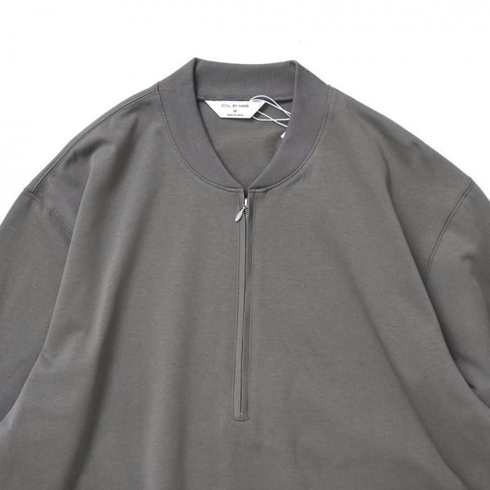 STILL BY HAND スティルバイハンド / CS01253 - SLATE GREY ジップアップ コットンジャンパー | STILL BY HAND | 02