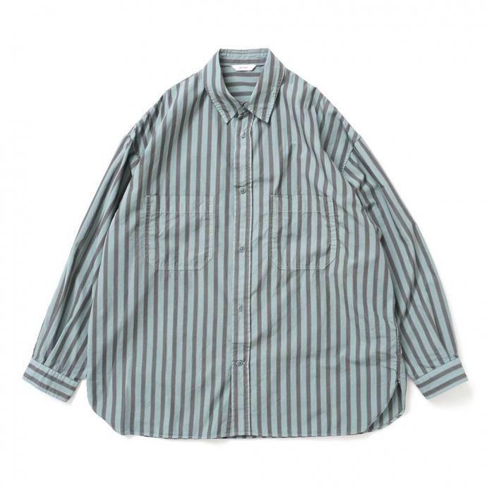 kontor / KON-SH03253 - MINT 製品染めストライプシャツ | 