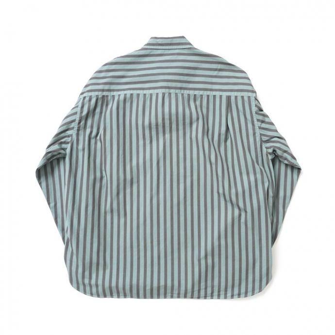 kontor / KON-SH03253 - MINT 製品染めストライプシャツ |  | 01