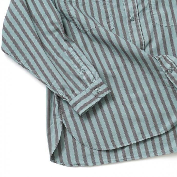 kontor / KON-SH03253 - MINT 製品染めストライプシャツ |  | 03