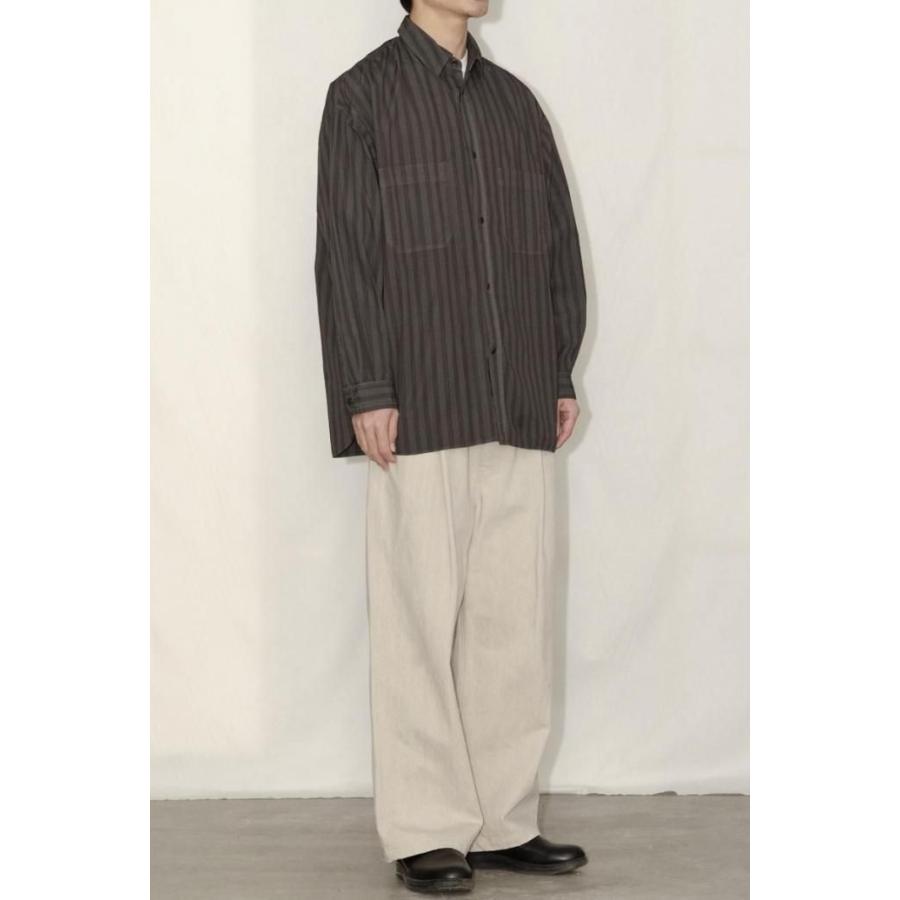 kontor / KON-SH03253 - CHARCOAL 製品染めストライプシャツ |  | 05
