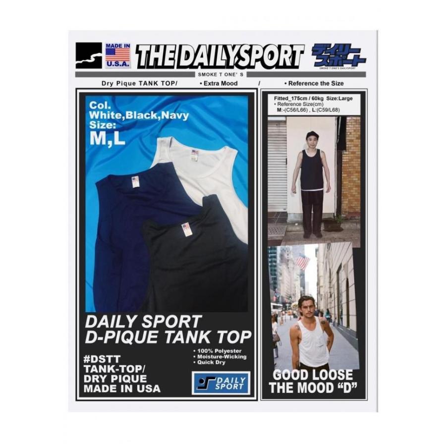 SMOKE T ONE / DAILY SPORT / D-PIQUE TANK TOP - Navy ドライピケ タンクトップ ネイビー |  | 05