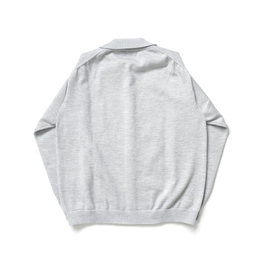STILL BY HAND スティルバイハンド / KN05253 - LIGHT GREY 10Gニット ポロカーディガン | STILL BY HAND | 01
