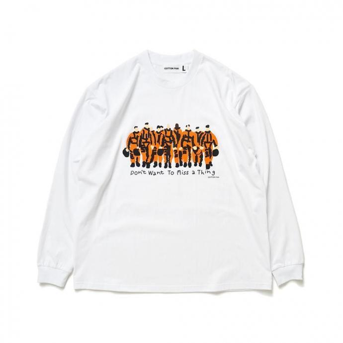 COTTON PAN / スタンパーオイル 長袖Tシャツ - WHITE ホワイト | COTTON PAN