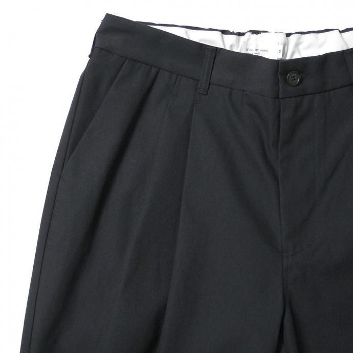 STILL BY HAND スティルバイハンド / PT06253 - BLACK NAVY ディープ2タックパンツ ブラックネイビー | STILL BY HAND | 02