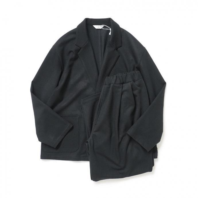 STILL BY HAND スティルバイハンド / CS04253 - CHARCOAL ウールジャージー 2タックパンツ チャコール | STILL BY HAND | 05