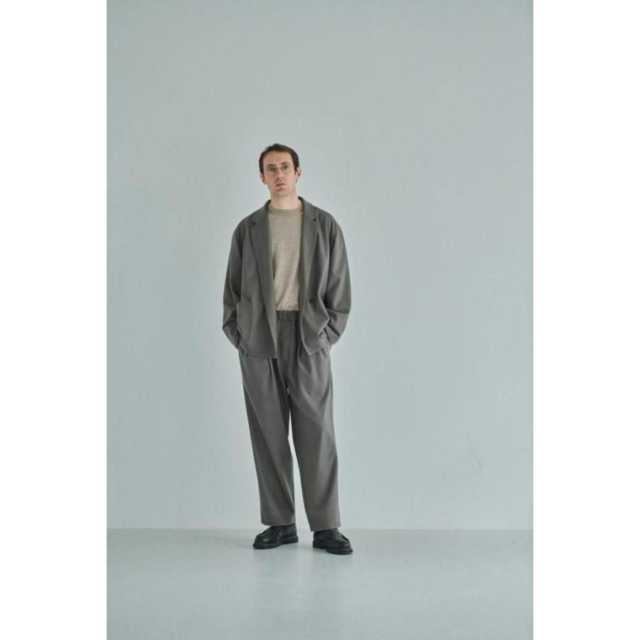 STILL BY HAND スティルバイハンド / CS04253 - CHARCOAL ウールジャージー 2タックパンツ チャコール | STILL BY HAND | 08