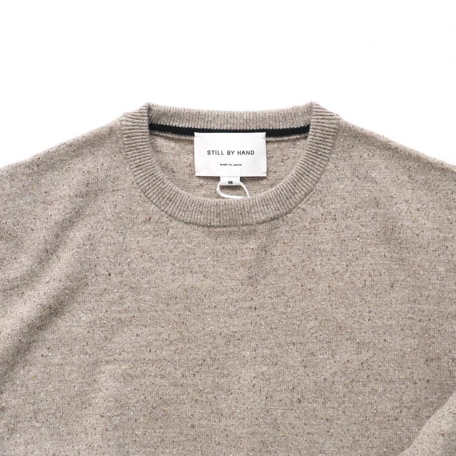STILL BY HAND スティルバイハンド / KN03253 - SAND BEIGE シルク混 プルオーバーセーター | STILL BY HAND | 02
