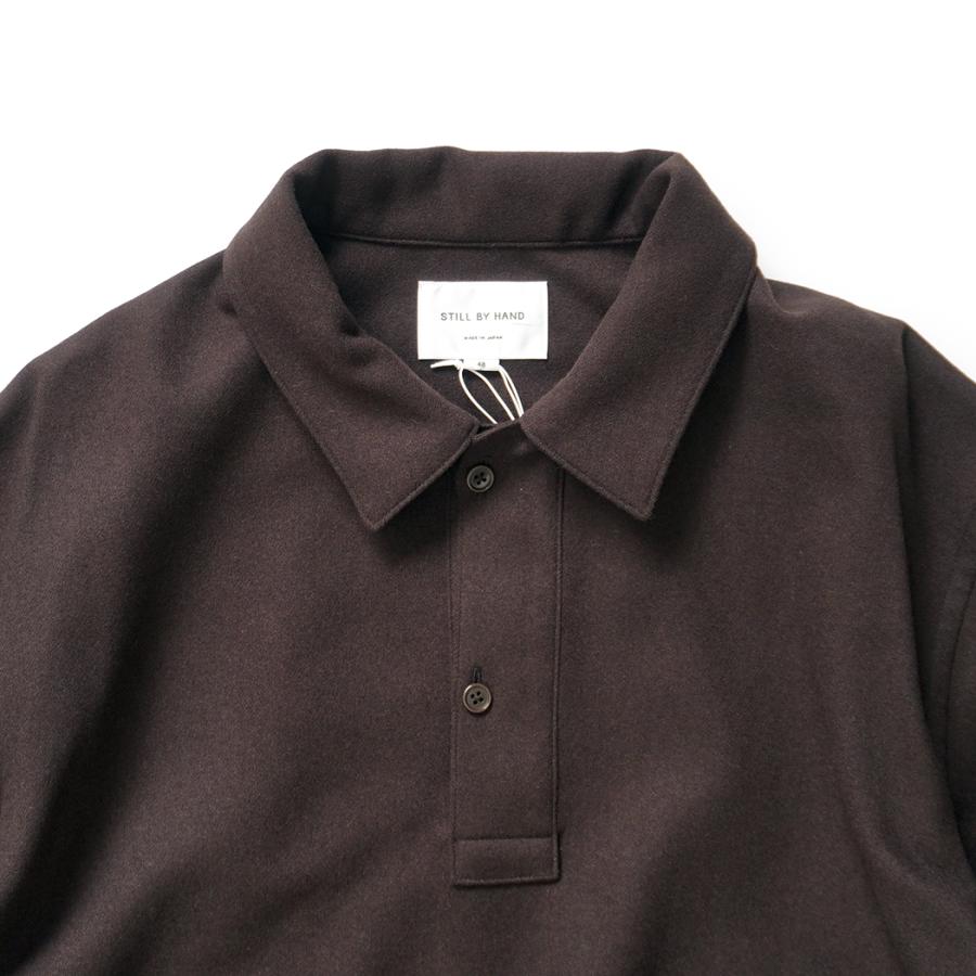 STILL BY HAND スティルバイハンド / SH04253 - BROWN ウール／ナイロン プルオーバーシャツ | STILL BY HAND | 02