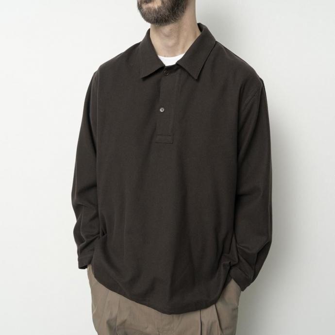 STILL BY HAND スティルバイハンド / SH04253 - BROWN ウール／ナイロン プルオーバーシャツ | STILL BY HAND | 05