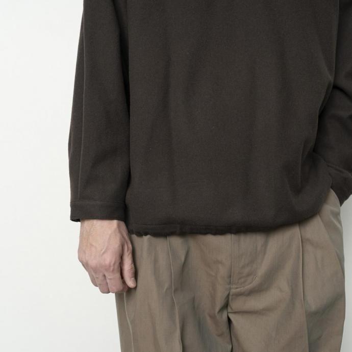 STILL BY HAND スティルバイハンド / SH04253 - BROWN ウール／ナイロン プルオーバーシャツ | STILL BY HAND | 06