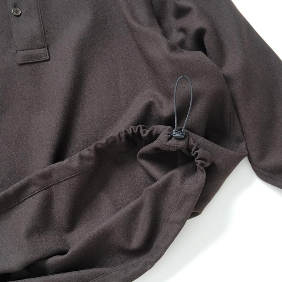 STILL BY HAND スティルバイハンド / SH04253 - BROWN ウール／ナイロン プルオーバーシャツ | STILL BY HAND | 04