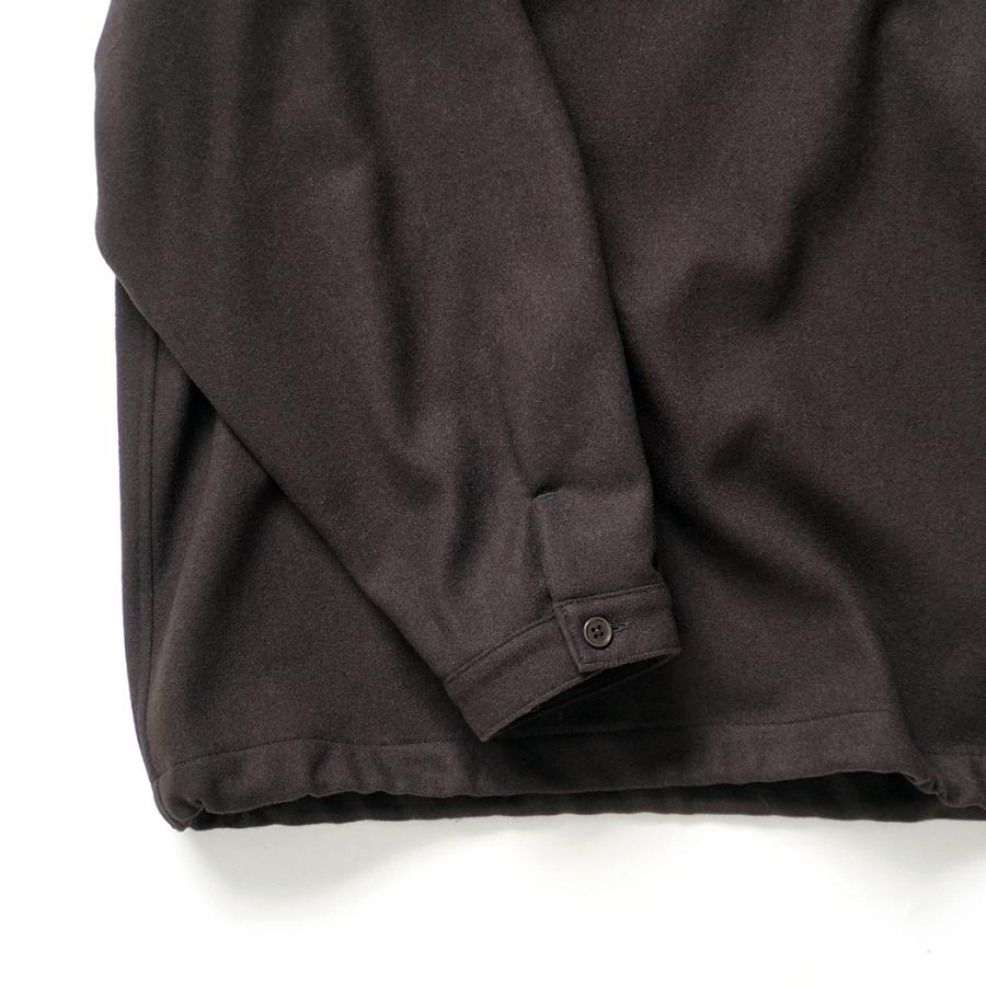 STILL BY HAND スティルバイハンド / SH04253 - BROWN ウール／ナイロン プルオーバーシャツ | STILL BY HAND | 03