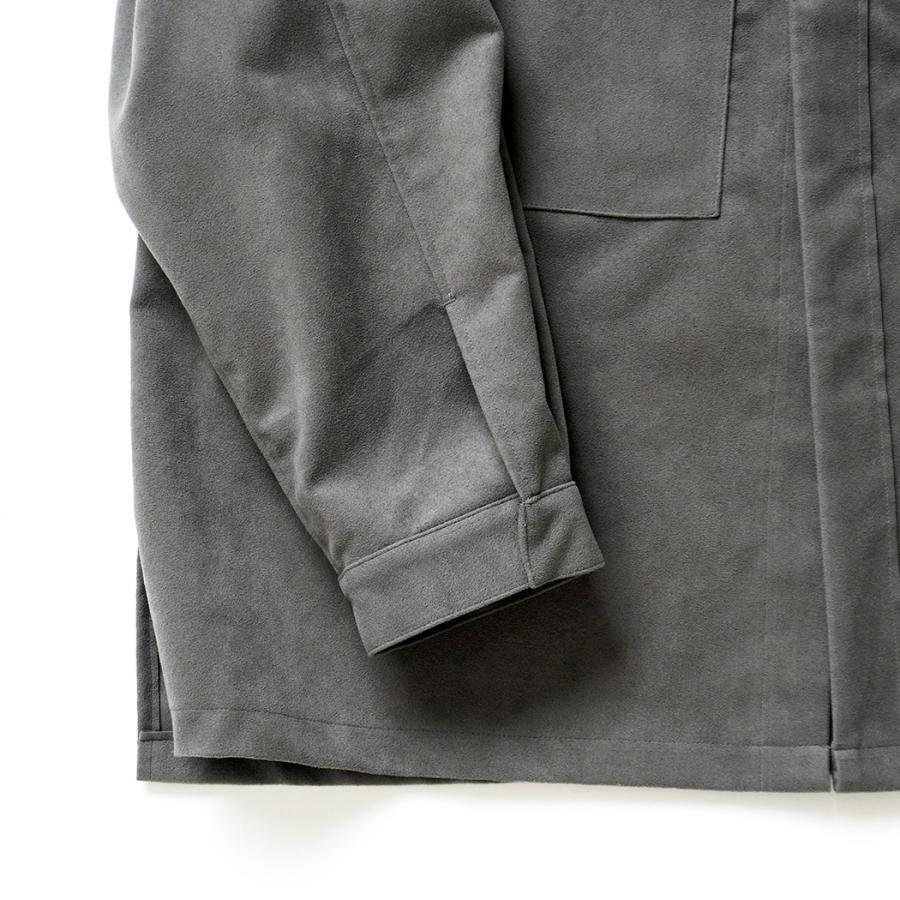 STILL BY HAND スティルバイハンド / BL06253 - GREY フェイクスウェード素材 オーバーシャツ | STILL BY HAND | 03