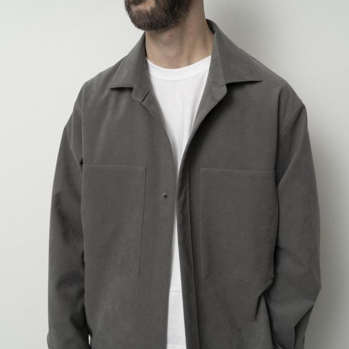 STILL BY HAND スティルバイハンド / BL06253 - GREY フェイクスウェード素材 オーバーシャツ | STILL BY HAND | 06