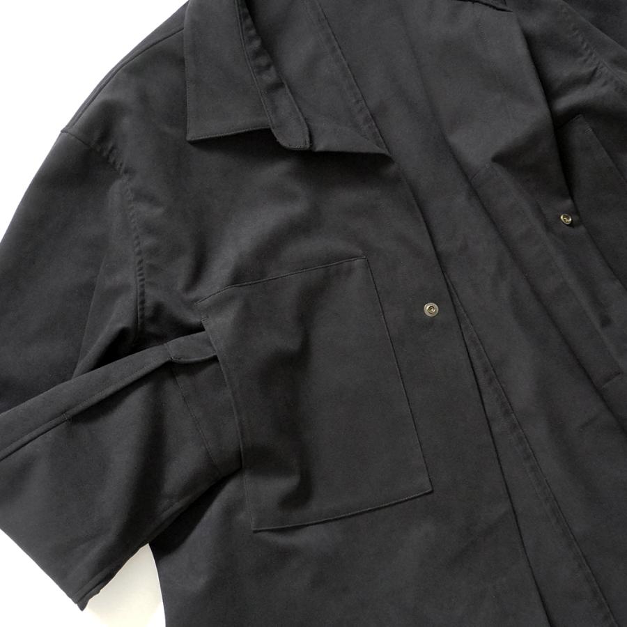 STILL BY HAND スティルバイハンド / BL06253 - INK BLACK フェイクスウェード素材 オーバーシャツ | STILL BY HAND | 04