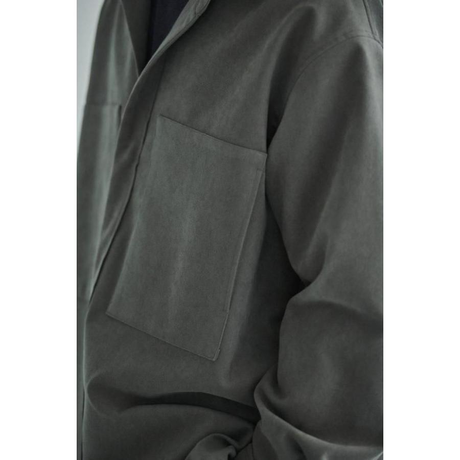 STILL BY HAND スティルバイハンド / BL06253 - INK BLACK フェイクスウェード素材 オーバーシャツ | STILL BY HAND | 08