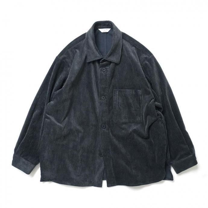 STILL BY HAND スティルバイハンド / BL02253 - BLUE CHARCOAL コーデュロイ シャツジャケット | STILL BY HAND
