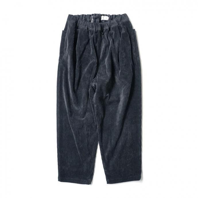 STILL BY HAND スティルバイハンド / PT03253 - BLUE CHARCOAL コーデュロイ イージーパンツ | STILL BY HAND