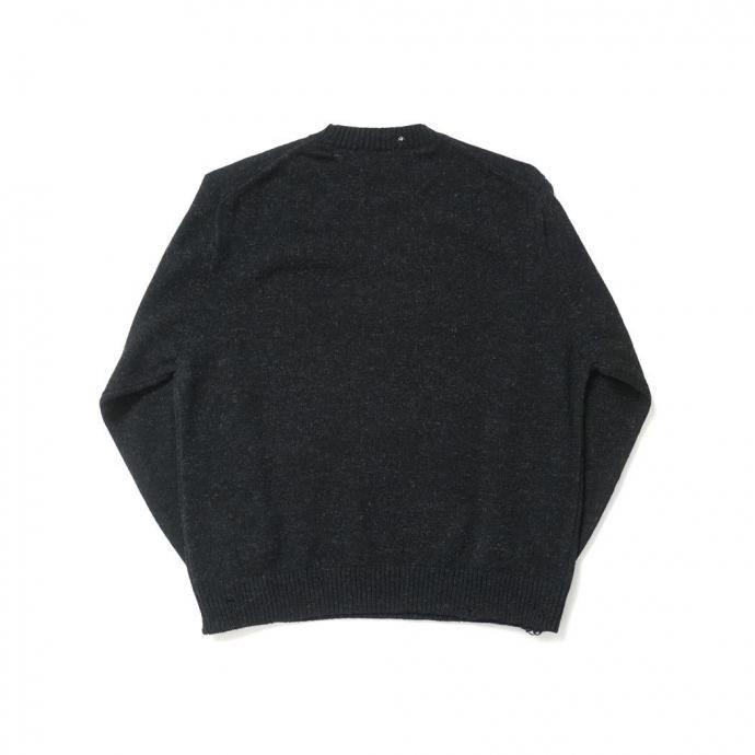 STILL BY HAND スティルバイハンド / KN01253 - DARK CHARCOAL パンチドシェットランドセーター | STILL BY HAND | 01