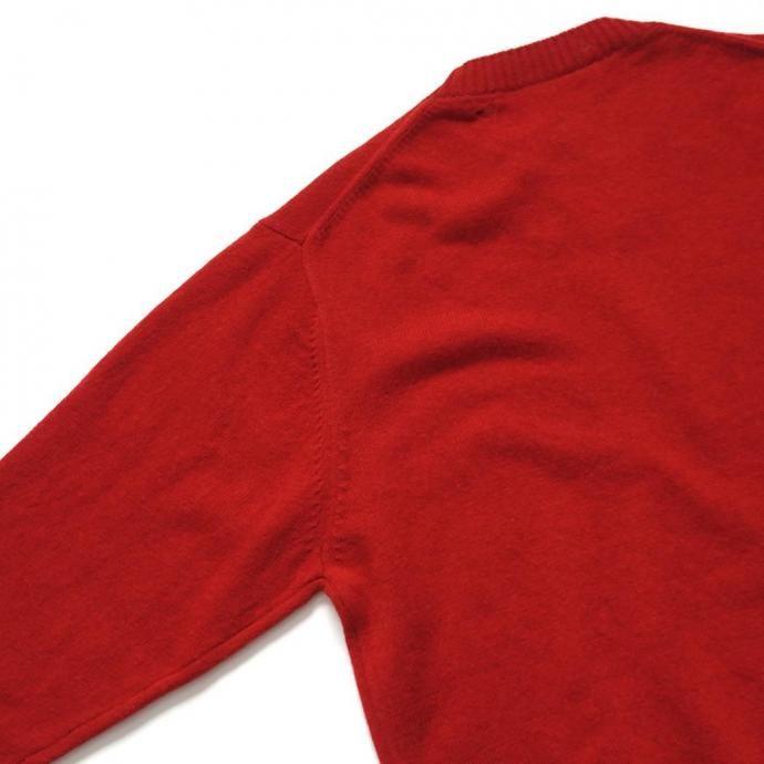 STILL BY HAND スティルバイハンド / KN01253 - VERMILION RED パンチドシェットランドセーター | STILL BY HAND | 05