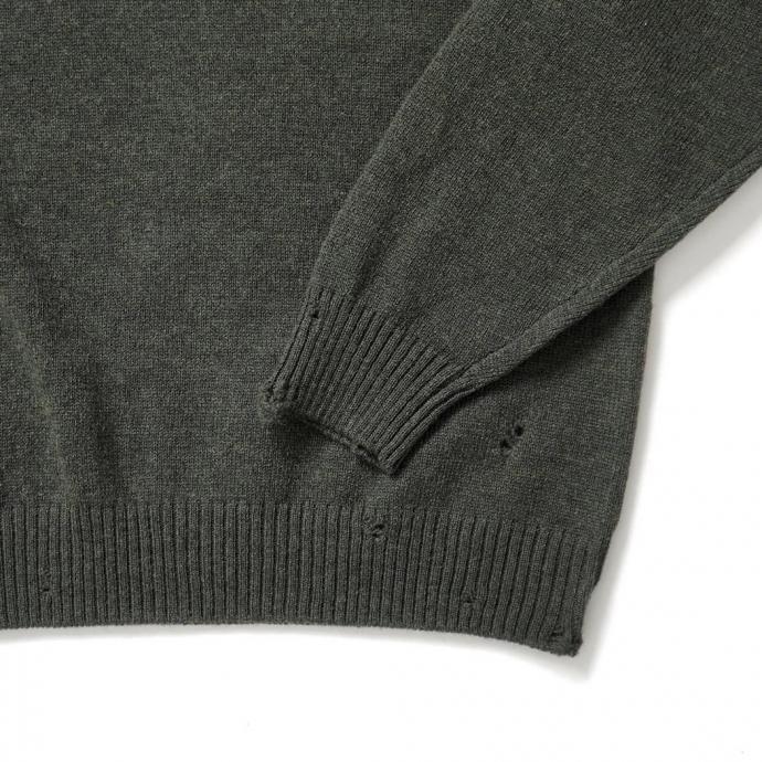 STILL BY HAND スティルバイハンド / KN01253 - KHAKI GREEN パンチドシェットランドセーター | STILL BY HAND | 04