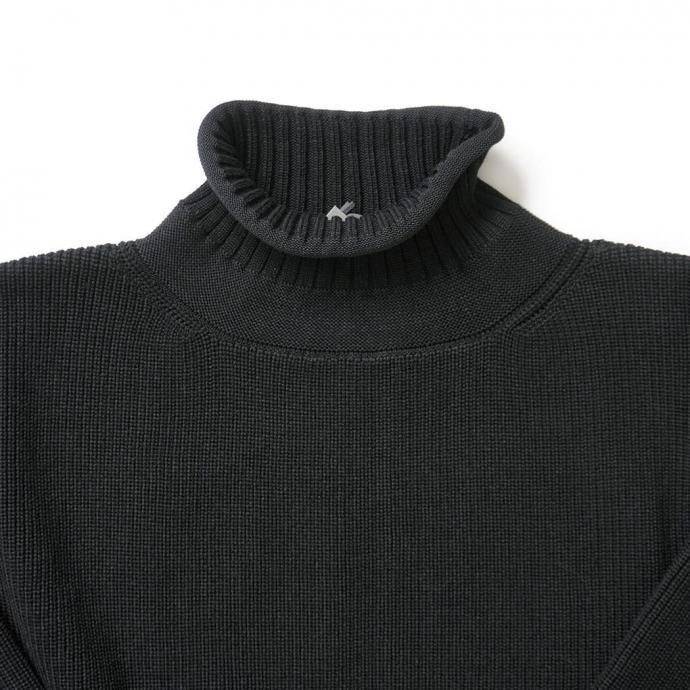 kontor / KON-KN01253 - BLACK ハイネック ガンジーセーター |  | 02