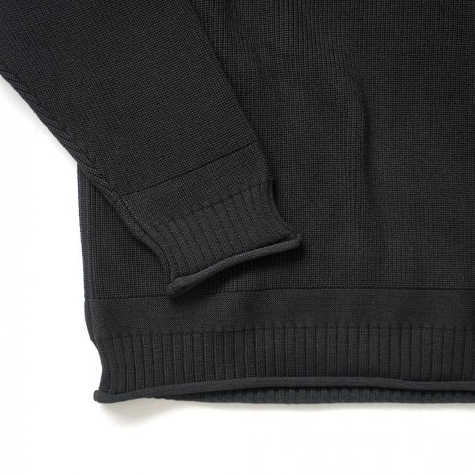 kontor / KON-KN01253 - BLACK ハイネック ガンジーセーター |  | 03