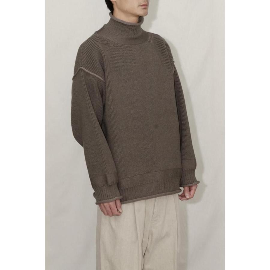 kontor / KON-KN01253 - BLACK ハイネック ガンジーセーター |  | 05