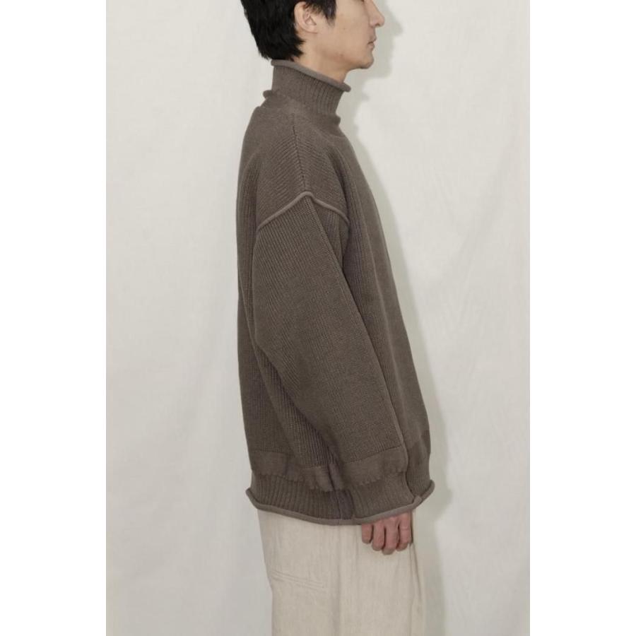 kontor / KON-KN01253 - BLACK ハイネック ガンジーセーター |  | 06