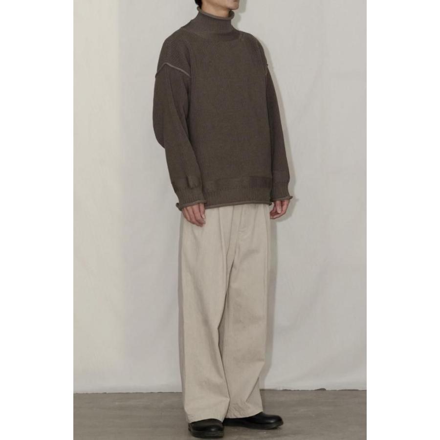 kontor / KON-KN01253 - BLACK ハイネック ガンジーセーター |  | 07