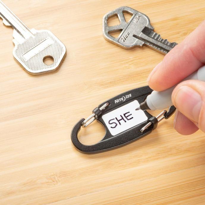 NITE IZE ナイトアイズ / IdentiKey SlideLock Dual Carabiner アイデンティキー スライドロック カラビナー 2個入り キーホルダー アクセサリー キーリング | NITE IZE | 01