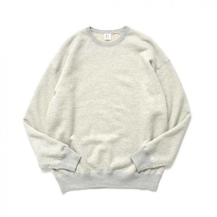 WLP / CREW NECK PO - ライトグレー RL2510 ダブルエルピー ウールコットンニット クルーネックプルオーバー | 