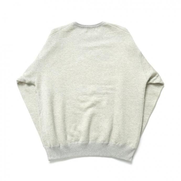 WLP / CREW NECK PO - ライトグレー RL2510 ダブルエルピー ウールコットンニット クルーネックプルオーバー |  | 01